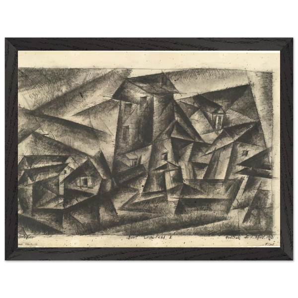 THE VILLAGE OF LEGEFELD I DORF LEGEFELD I 1916 by Lyonel Feininger — Framed art print at Zephyeer