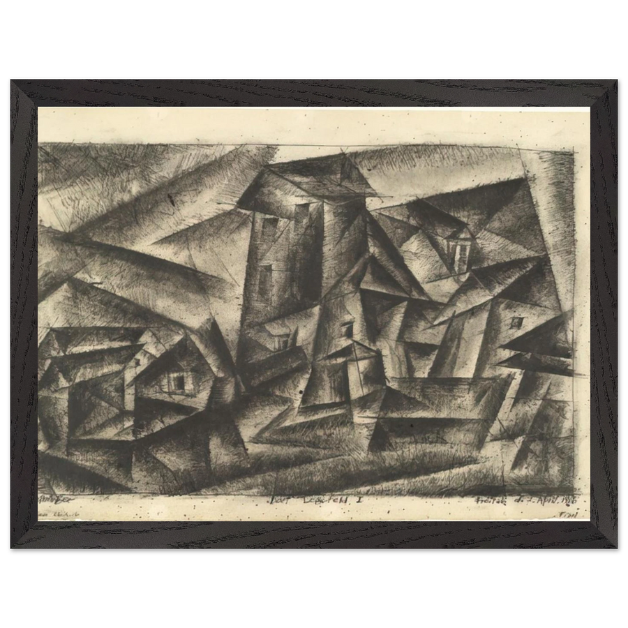 THE VILLAGE OF LEGEFELD I DORF LEGEFELD I 1916 by Lyonel Feininger — Framed art print at Zephyeer