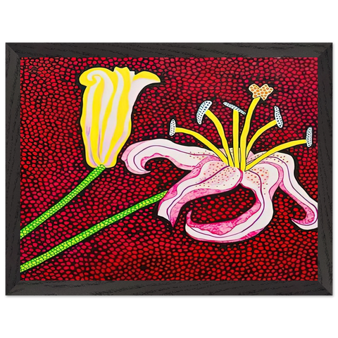 READY TO BLOSSOM IN THE MORNING 1989 by Yayoi Kusama — Framed art print at Zephyeer