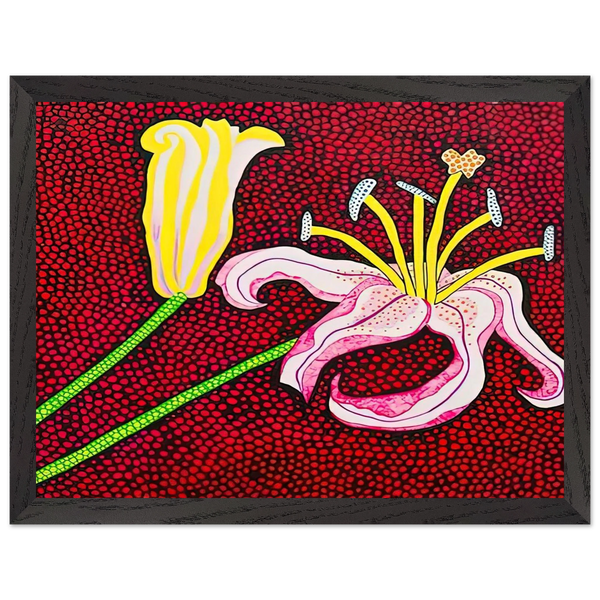 READY TO BLOSSOM IN THE MORNING 1989 by Yayoi Kusama — Framed art print at Zephyeer