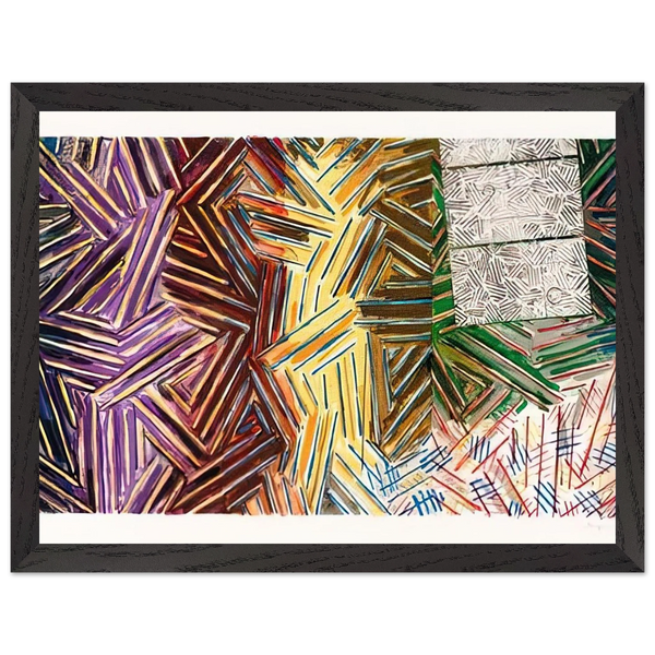 BETWEEN THE CLOCK AND THE BED 1989 0 by Jasper Johns — Framed art print at Zephyeer