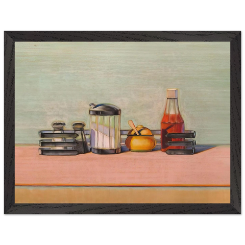 Caged Condiments - 2000 by Wayne Thiebaud — Framed art print at Zephyeer