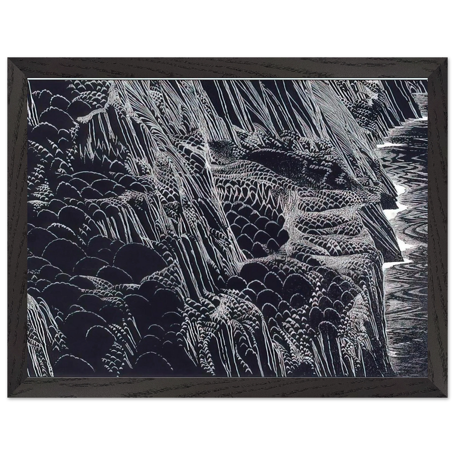 Ocean Cliffs by Eyvind Earle — Framed art print at Zephyeer