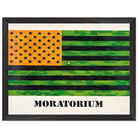 MORATORIUM FLAG by Jasper Johns — Framed art print at Zephyeer