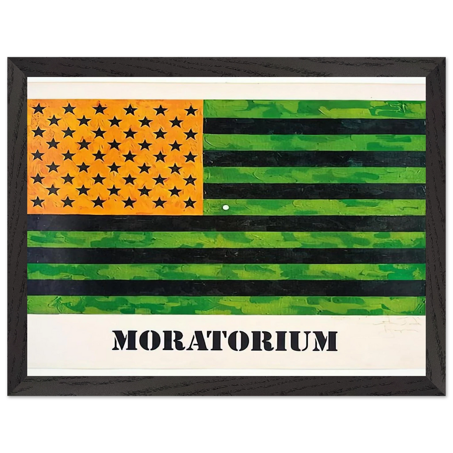 MORATORIUM FLAG by Jasper Johns — Framed art print at Zephyeer