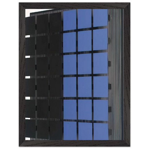 AZUL Y NEGRO by Jesus Rafael Soto — Framed art print at Zephyeer