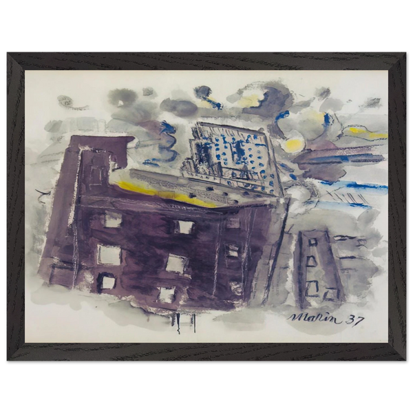 Top of Radio City, New York City - 1937 by John Marin — Framed art print at Zephyeer