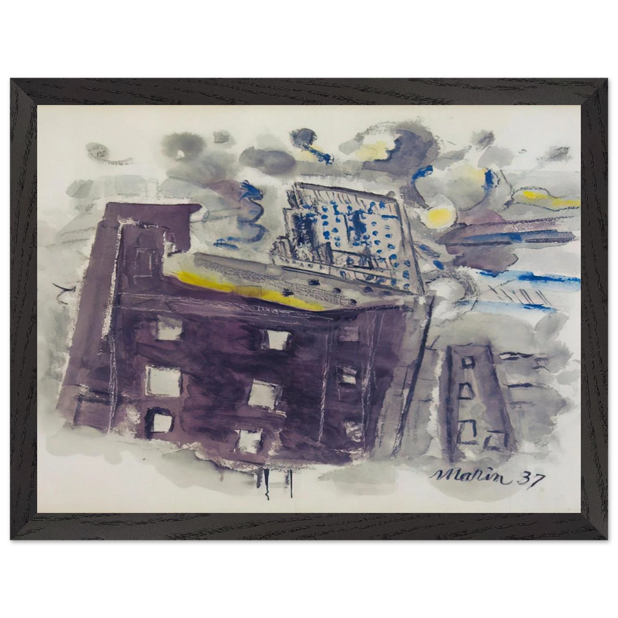 Top of Radio City, New York City - 1937 by John Marin — Framed art print at Zephyeer