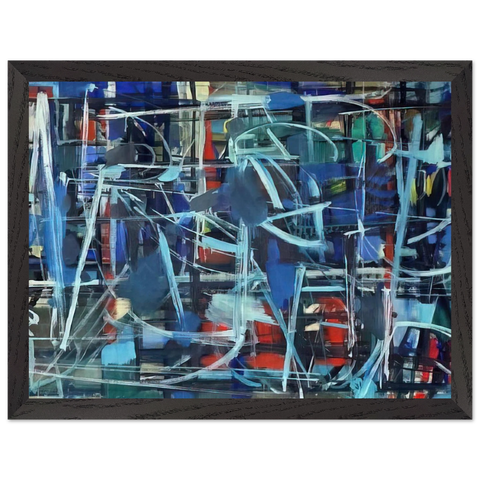 Abstract in Blue - 1950 by Robert Goodnough — Framed art print at Zephyeer
