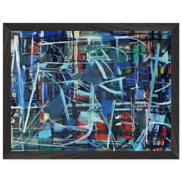 Abstract in Blue - 1950 by Robert Goodnough — Framed art print at Zephyeer