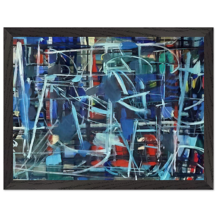 Abstract in Blue - 1950 by Robert Goodnough — Framed art print at Zephyeer