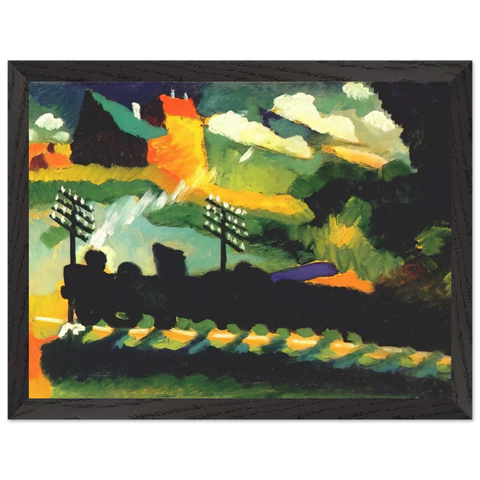 MURNAU VIEW WITH RAILWAY AND CASTLE 1909 by Wassily Kandinsky — Framed art print at Zephyeer