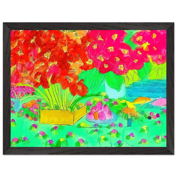 Rose Garden - 1990 by Walasse Ting — Framed art print at Zephyeer
