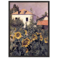 SUNFLOWERS IN THE GARDEN AT PETIT GENNEVILLIERS by Gustave Caillebotte — Framed art print at Zephyeer