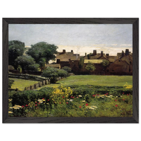 Village Scene by Childe Hassam — Framed art print at Zephyeer