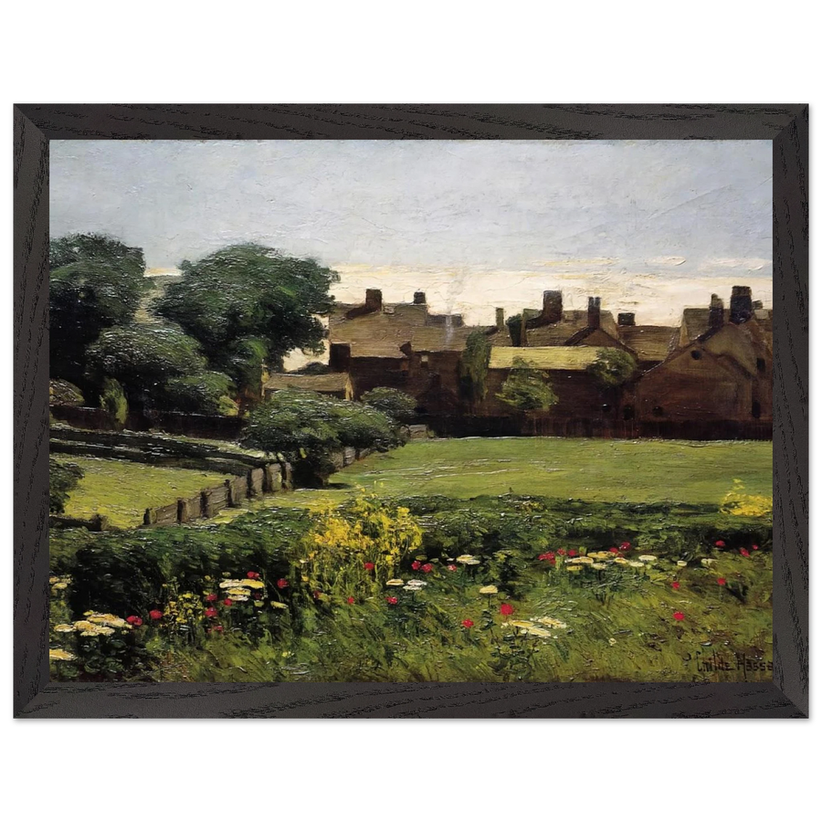Village Scene by Childe Hassam — Framed art print at Zephyeer