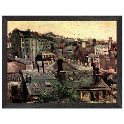 View of Roofs and Backs of Houses by Vincent van Gogh — Framed art print at Zephyeer