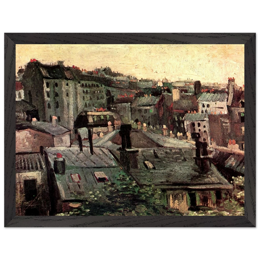 View of Roofs and Backs of Houses by Vincent van Gogh — Framed art print at Zephyeer