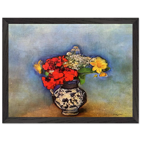 GERANIUMS 1910 by Odilon Redon — Framed art print at Zephyeer