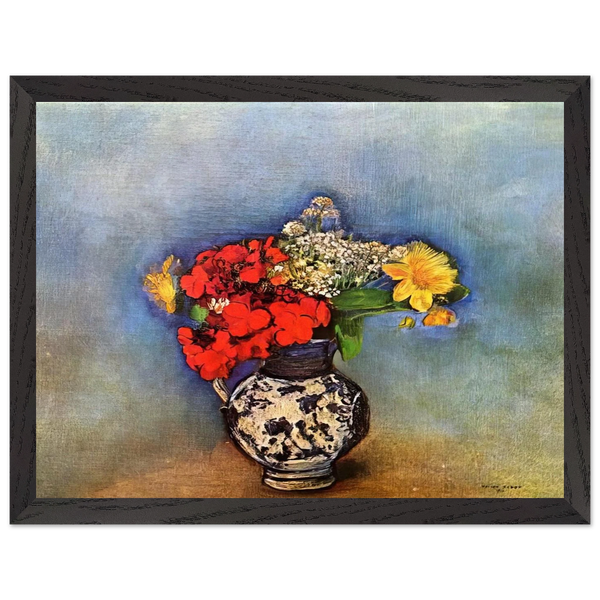 GERANIUMS 1910 by Odilon Redon — Framed art print at Zephyeer
