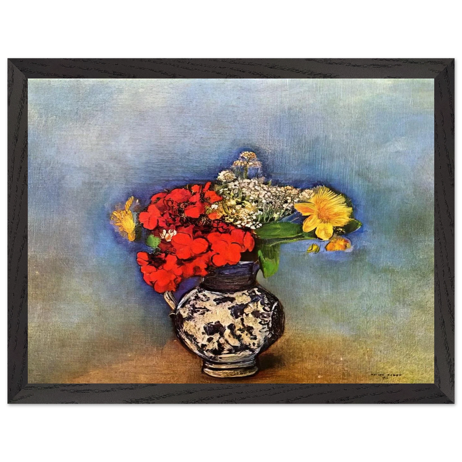 GERANIUMS 1910 by Odilon Redon — Framed art print at Zephyeer