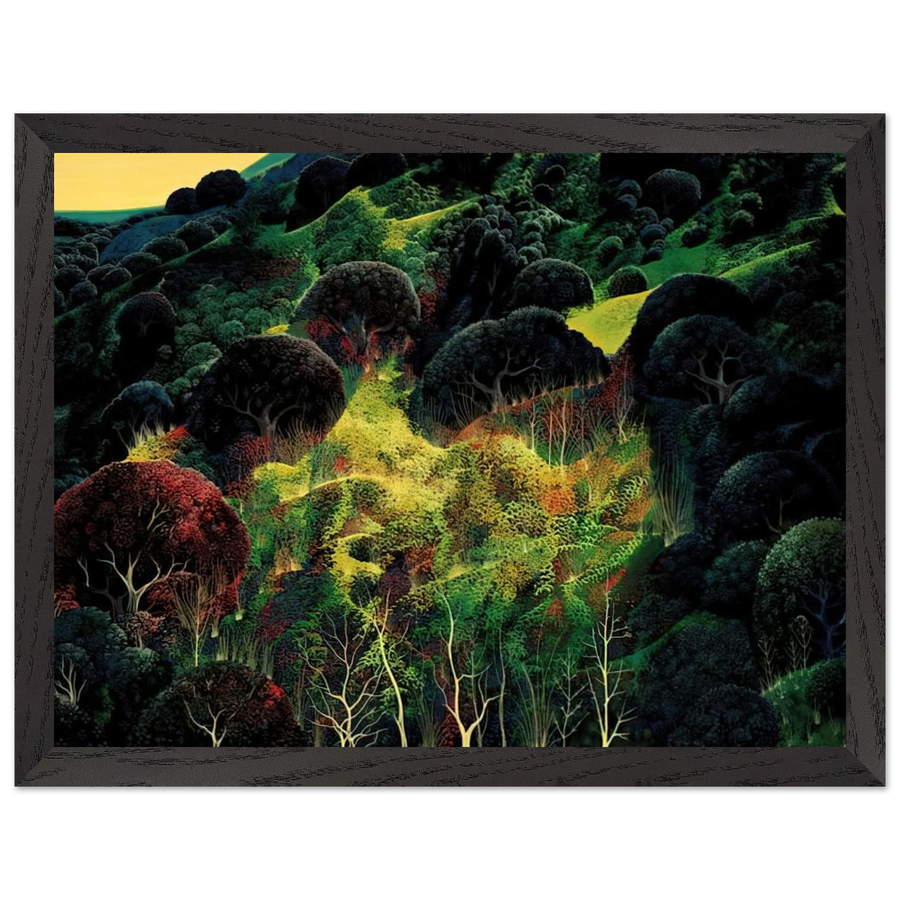 Autumn Fields by Eyvind Earle — Framed art print at Zephyeer