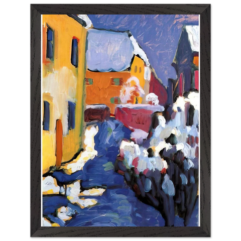 CEMETERY AND VICARAGE IN KOCHEL 1909 by Wassily Kandinsky — Framed art print at Zephyeer
