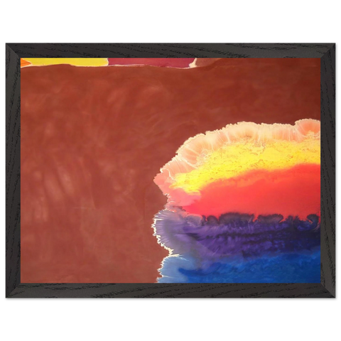 Brown Wall - 1970 by Ronnie Landfield — Framed art print at Zephyeer