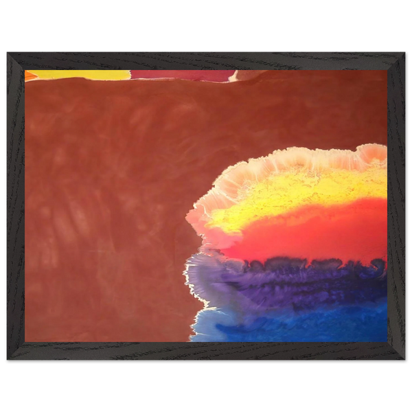 Brown Wall - 1970 by Ronnie Landfield — Framed art print at Zephyeer