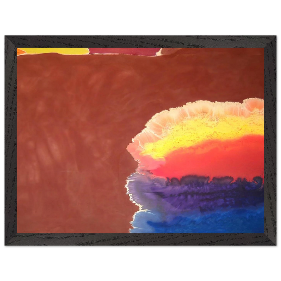 Brown Wall - 1970 by Ronnie Landfield — Framed art print at Zephyeer