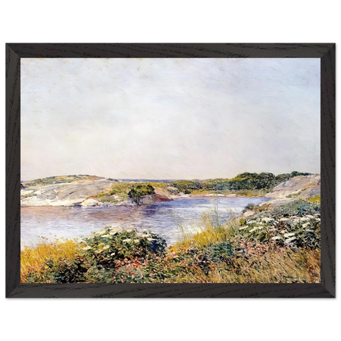 The Little Pond, Appledore by Childe Hassam — Framed art print at Zephyeer