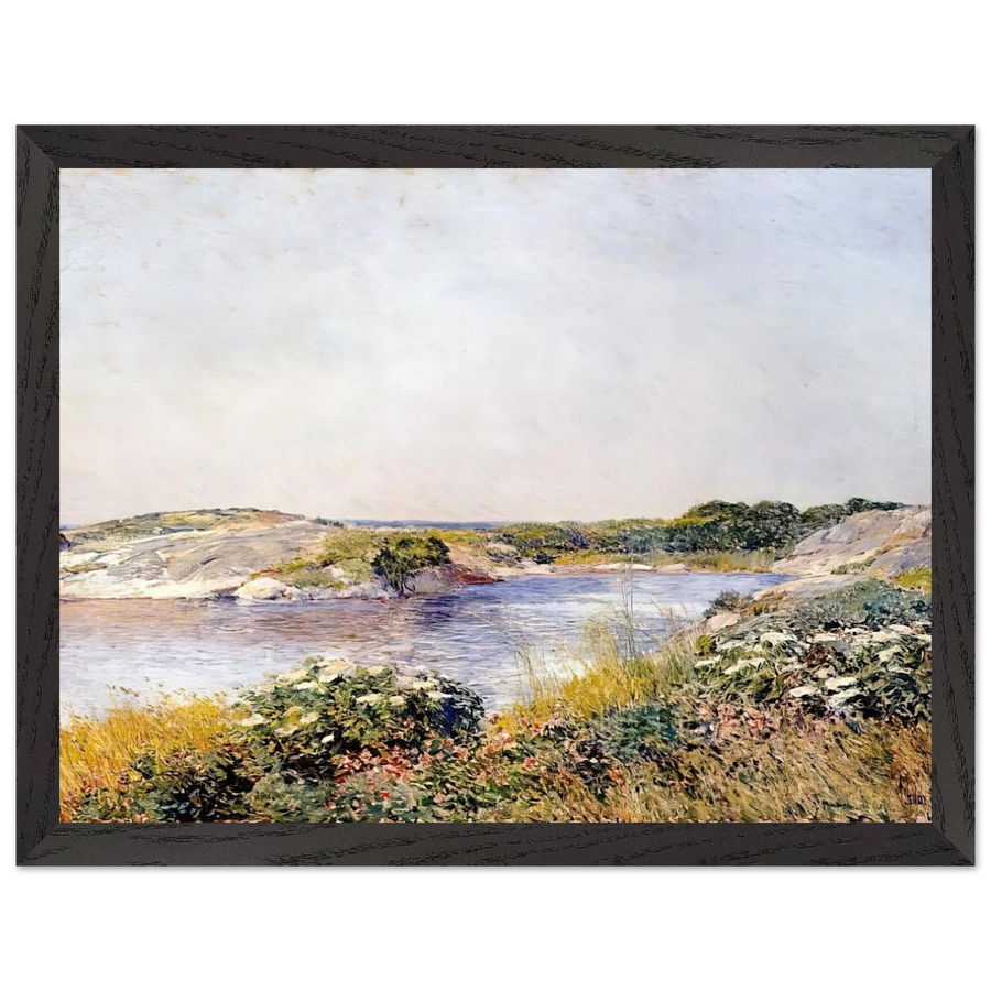 The Little Pond, Appledore by Childe Hassam — Framed art print at Zephyeer