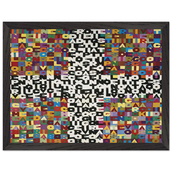 OGGI VENTICINQUESIMO GIORNO DEL SETTIMO MESE 1988 by Alighiero Boetti — Framed art print at Zephyeer