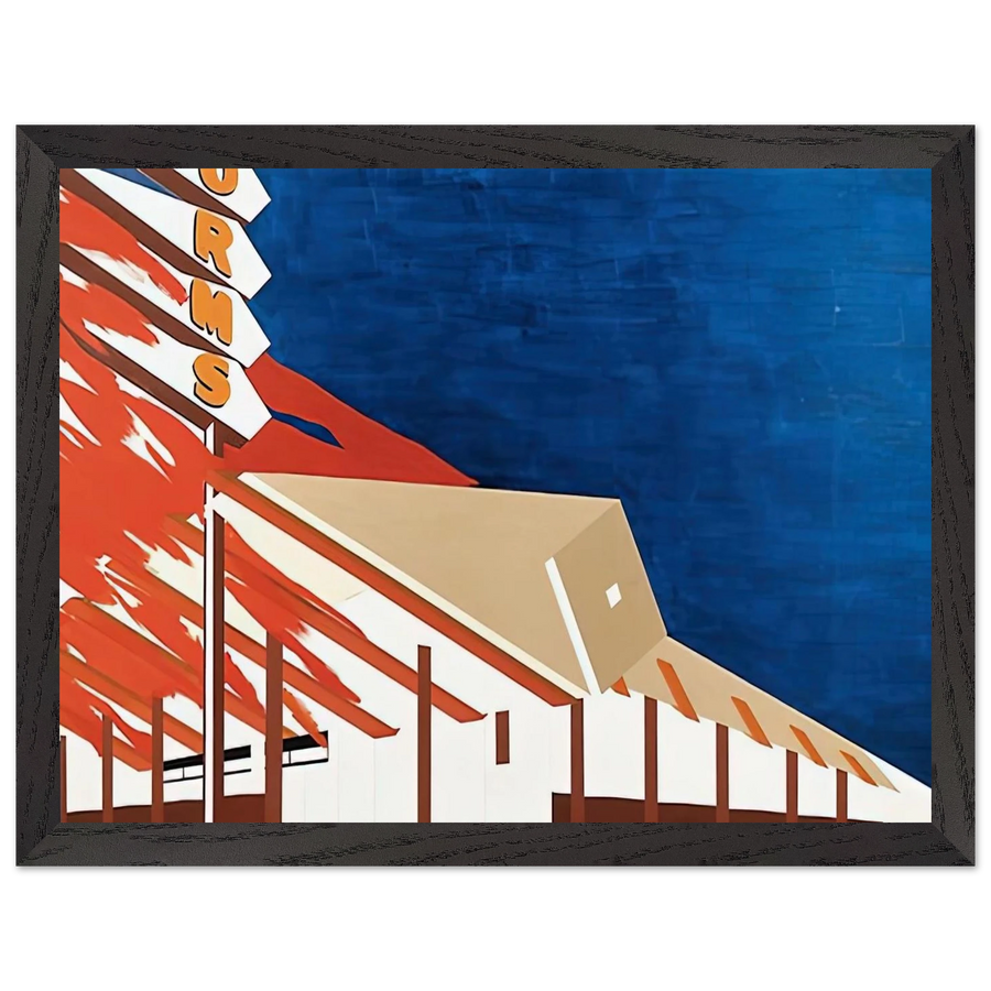NORMS LA CIENAGA ON FIRE 1964 by Edward Ruscha — Framed art print at Zephyeer