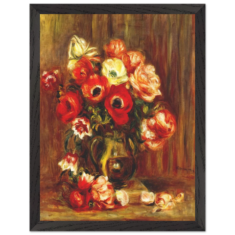 Still life with anemones by Pierre-Auguste Renoir — Framed art print at Zephyeer