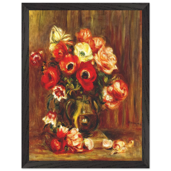 Still life with anemones by Pierre-Auguste Renoir — Framed art print at Zephyeer