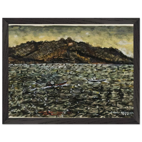 INLAND SEA JAPAN FROM BOAT by Ivan Albright — Framed art print at Zephyeer