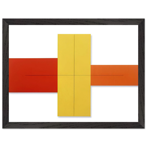 WITHIN RED YELLOW ORANGE 1981 by Robert Mangold — Framed art print at Zephyeer