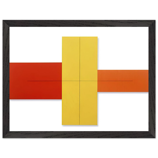 WITHIN RED YELLOW ORANGE 1981 by Robert Mangold — Framed art print at Zephyeer