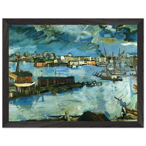 STOCKHOLM HARBOUR by OSKAR KOKOSCHKA — Framed art print at Zephyeer