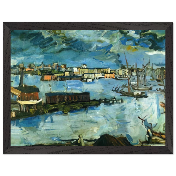 STOCKHOLM HARBOUR by OSKAR KOKOSCHKA — Framed art print at Zephyeer