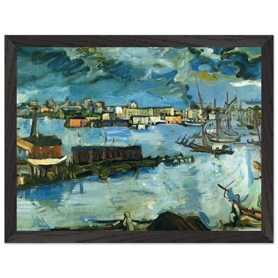 STOCKHOLM HARBOUR by OSKAR KOKOSCHKA — Framed art print at Zephyeer