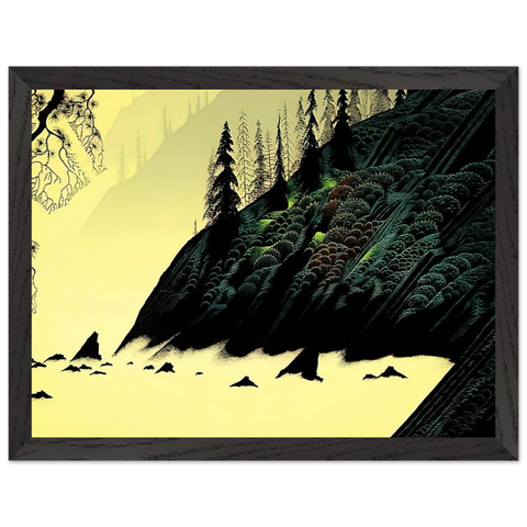 Spruce Redwood and Pine by Eyvind Earle — Framed art print at Zephyeer