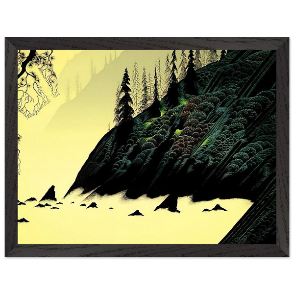 Spruce Redwood and Pine by Eyvind Earle — Framed art print at Zephyeer
