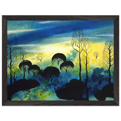 Pastures Through the Fog by Eyvind Earle — Framed art print at Zephyeer