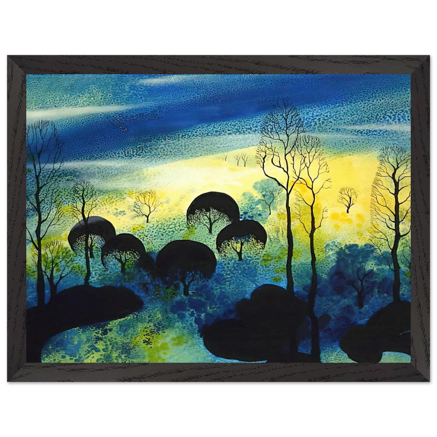 Pastures Through the Fog by Eyvind Earle — Framed art print at Zephyeer