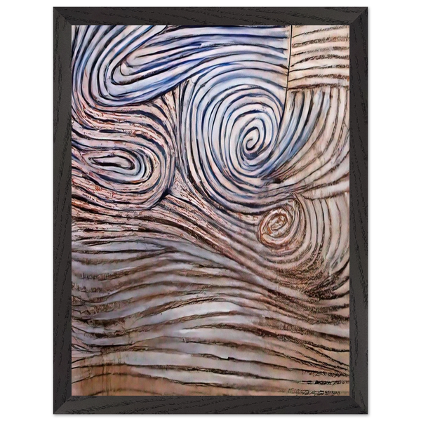 SPIRAL MOTIF IN WHITE BLACK AND INDIGO 1951 by Victor Pasmore — Framed art print at Zephyeer