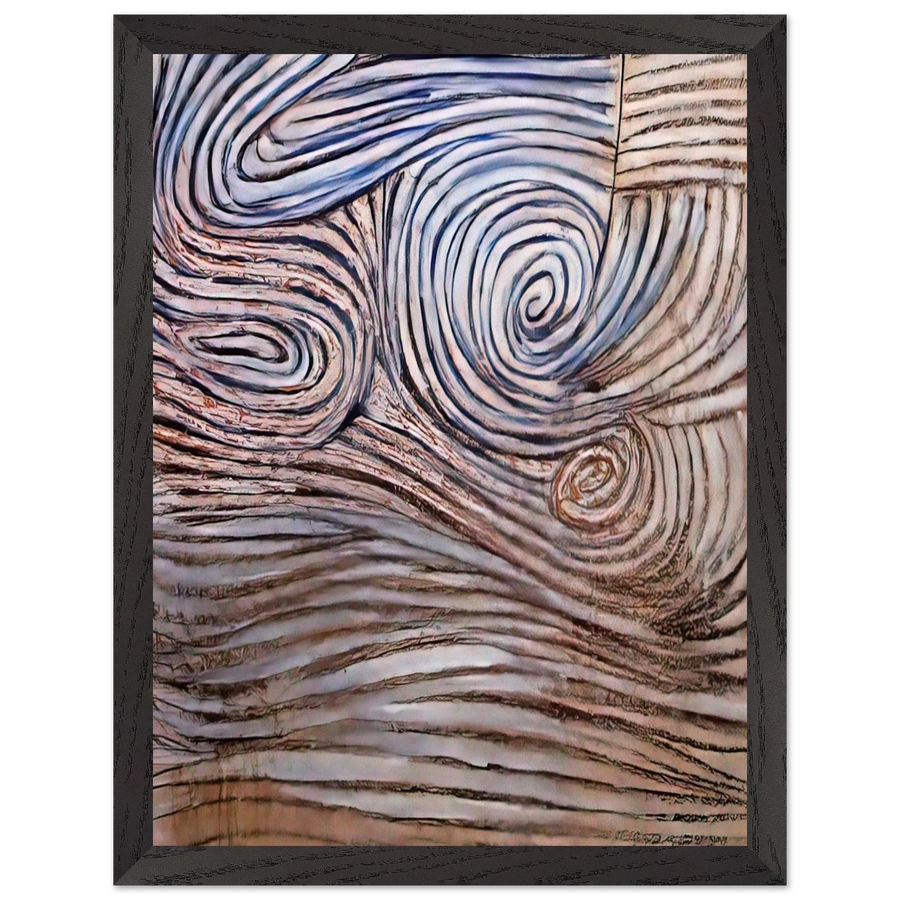 SPIRAL MOTIF IN WHITE BLACK AND INDIGO 1951 by Victor Pasmore — Framed art print at Zephyeer