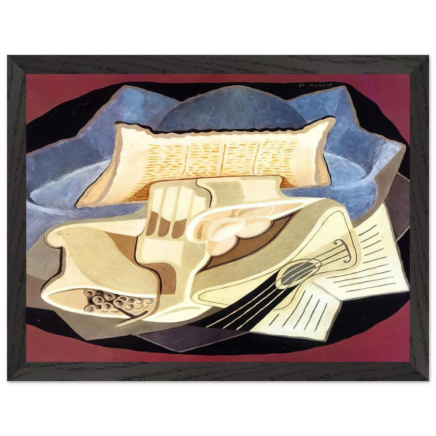 THE BLUE CLOTH 1925 by Juan Gris — Framed art print at Zephyeer