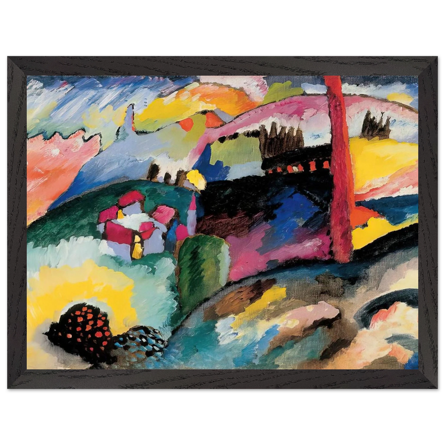 LANDSCAPE WITH FACTORY CHIMNEY 1910 by Wassily Kandinsky — Framed art print at Zephyeer